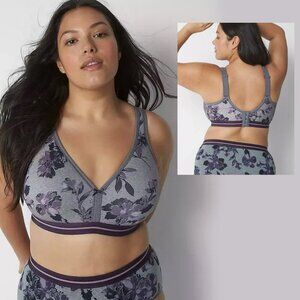 Lane Bryant Cacique Women's Floral No-Wire Full Coverage Bra - Size 50C - NWT